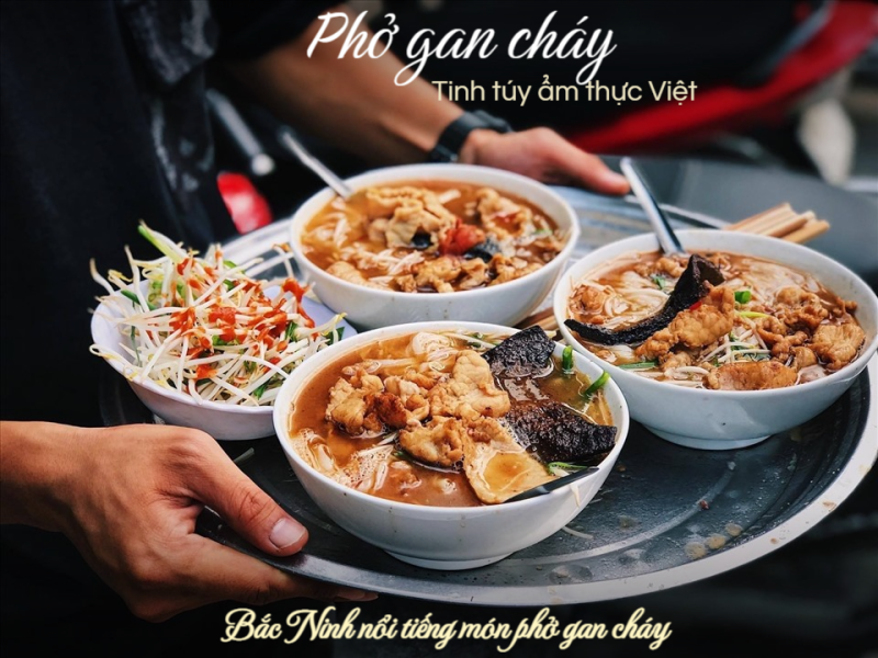 Món phở gan cháy, đặc sản "độc lạ" ở Bắc Ninh